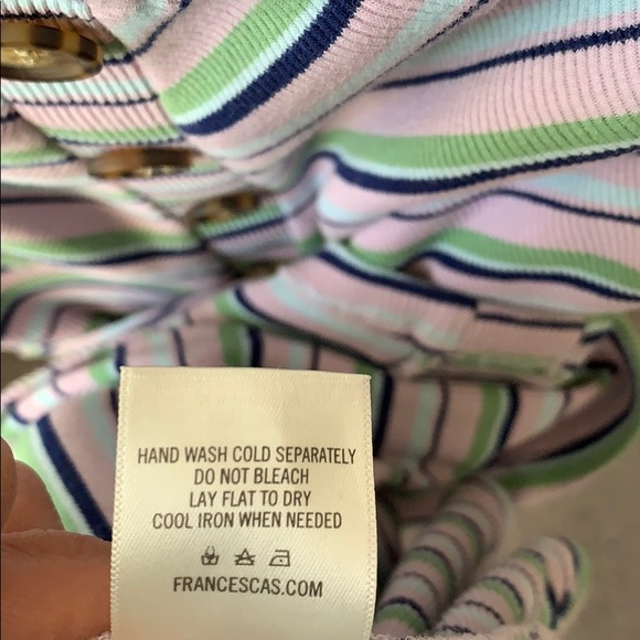 Summer striped dress with ties on the sleeves - Picture 7 of 7